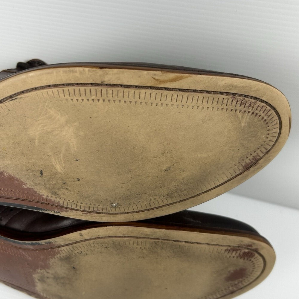 WARFIELD & GRAND Mens Size 10 Wingtip Brogue Oxford Dress Shoes Brown Leather - Picture 7 of 16